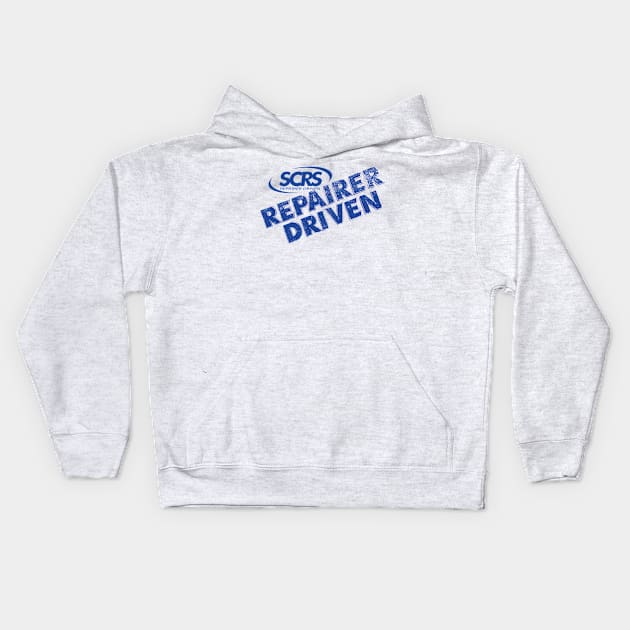 SCRS "REPAIRER DRIVEN" Blue Kids Hoodie by SCRS